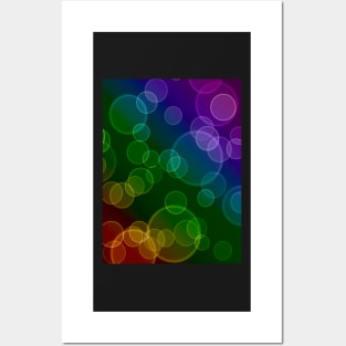 rainbow bokeh Posters and Art